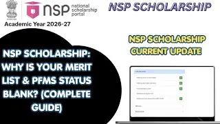 Nsp scholarship Meritlist Blank pfms no update ✔️| Nsp payment tracking 