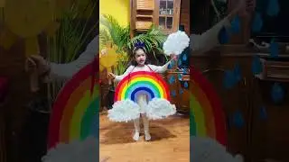 Rainbow fancy dress #fancydress #kids #school #rainbowfancydress #firstprizefancydress #naturetheme