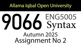 AIOU Code 9066 / Eng 5005 Solved Assignment No 2 | Autumn 2025 | Syntax | Aiou Corner