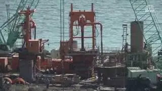 Construction of cable-stayed bridge in Vladivostok &mdash; film, June 2015