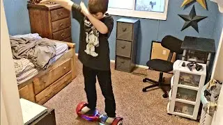 Kid Runs Over Daddy's Foot With His New Hoverboard - Hoverboard Dab