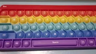 Colorful Keyboard Pop It Fidget Toy ASMR Fun Satisfying Pop It Sound