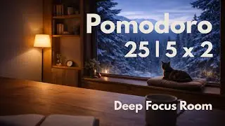25/5 Pomodoro ×2 | Brown Noise for Calm Focus