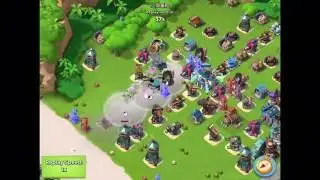 Boom Beach &mdash; destroying [PH] Alliance with 3 statues 64/66/80, HZ