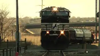 NS train 970 in downtown Winston-Salem NC
