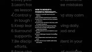 How to develop a powerful personality.. #personality #mindset #forge