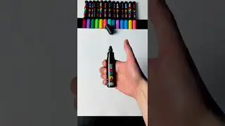 Drawing ASMR, But Marker ONLY&hellip; (#shorts)