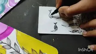 Mandala design with an ocean theme 2025।। #shorts #artact #shortvideo #foryou #mandalaart #mandala