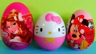 Disney PRINCESS egg surprise HELLO KITTY surprise egg Disney Minnie egg surprise!