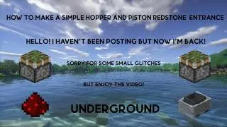 How to make a Hopper Piston Underground Door