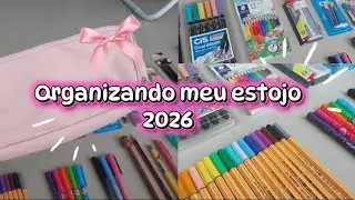 Organizando meu estojo 2026!