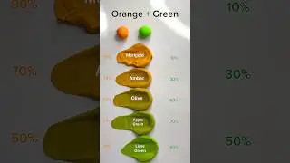 Orange VS Green🎨Unexpected color mixing recipes #colourmixing #colormixing #satisfyingart #shorts
