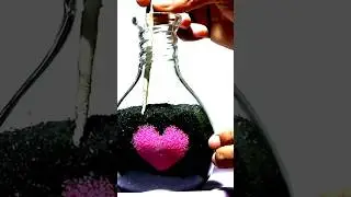 making of sand art bottle showpiece heart shape made in India #homedecor #art #love #sandart