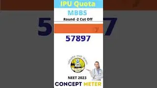 IPU Quota Cut off R-2 MBBS NEET 2023 | IP University MCC Cut Off NEET 2023 #fyp #trending  #neet2023