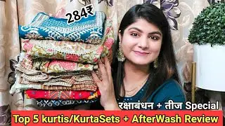 *Amazon* Top 5 Kurti/kurtaSet + AfterWash Review | KURTI/KURTA SET,ANARKALI SUIT, SKIRT SET |