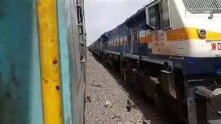 Single Line Crossing In A Pure Diesel Section! WDP4Ds & ICF Trains!