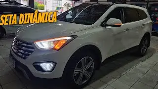 Hyundai Grand Santa Fé 2015 Fita Led Seta Sequencial + Ultra Led Farol Alto + Leds Internos