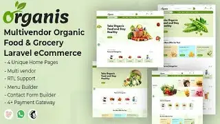 Organis Multivendor Organic Food  Grocery Laravel eCommerce