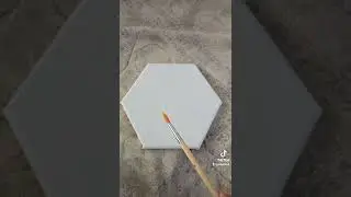 acrylic paint on 4 &times; 4 hexagon canvas