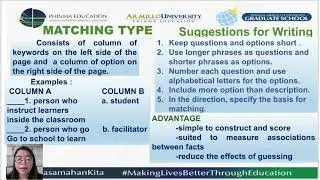 Writing Objective and Essay Type Test Items