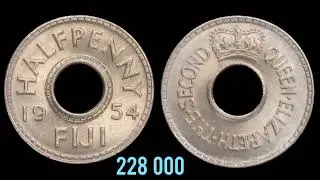 FIJI 1954 HALF PENNY COIN VALUE + REVIEW
