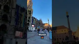 Munich 🇩🇪 Marienplatz, the heart of Munich, pulses with Bavarian charm.