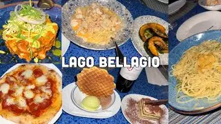 Lago Bellagio Las Vegas- Linguine & Clams, Seafood Risotto, Octopus Salad, Tiramisu, Gelato