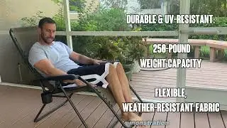 Review Zero Gravity Chair Patio Folding Lawn Lounge Chairs Outdoor Lounge Gravity Chair Camp Recline