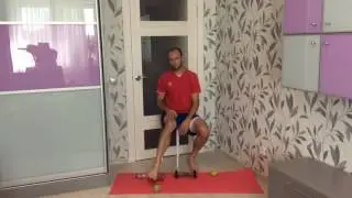 Очень эффективные упражнения для восставновления голеностопного сустава. Используем мячик и бутылку