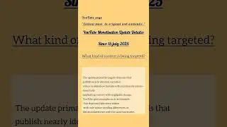 You need to know it#YouTubeNewUpdate#YouTubeMonetizationPolicy2025#YouTubeNewPolicy#July15YouTube