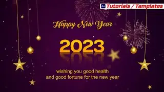 Happy new year 2023 | Happy new year motion graphics | After effect tutorials Templates
