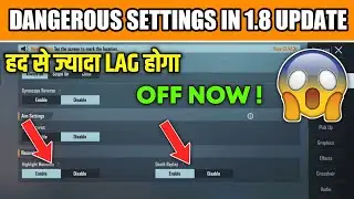 HOW TO FIX LAG BGMI 1.8 UPDATE - MOST IMPORTANT SETTINGS | 1.8 UPDATE EVENT IN BGMI