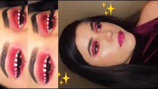 Easy Candy Cane Eyeliner Makeup Tutorial