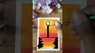 Oil pastel lamp post #shorts #ytshorts #eshaartworkz #oilpastel #drawing #art