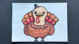 How To Make A Pop Up Thanksgiving Card | Diy A Pop Up Turkey Card  ｜How to draw A Turkey 🦃