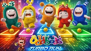 Oddbods Family #16 : Bubbles Run vs Zee Run vs Newt Run vs Pogo Run | Oddbods Turbo Run