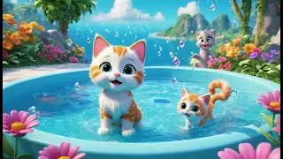Six Little Kittens Jumping in the Pool | Fun Counting Song | Nursery Rhymes and Baby Songs