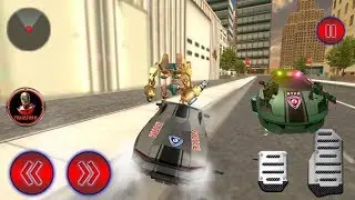 ► Flying Police Robot Cop Car City Wars | City Car Transforming Robot Car Battle Android Gameplay