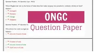 ONGC Gujarat Technical Assistant Electrical Question Paper- A2 Level (CBT) 