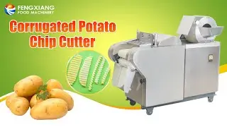 Crinkle Potato French Fries Chips Cutting Machine #chipsmakingmachine #frenchfries