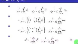 Proof of Sample mean square an Unbiased estimate of Population Mean