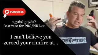What distance do I zero my rimfire for PRS/NRL22