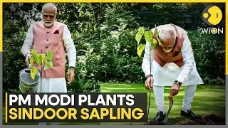 PM Modi Plants Sindoor Saplings At His Residence On The Occasion Of World Environment Day | WION