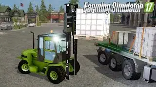 Farming Simulator 2017 - Clark C80D Forklift Loading Pallets