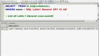 The WHERE Clause: Case Sensitivity and Collations