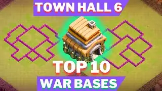 Town Hall 6 (Th6) Top 10 War/Cwl Base ! With Copy Link Clash of Clans