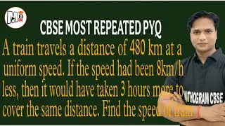A train travels a distance of 480 km at a uniform speed. If the speed had been 8 km/h less, then it