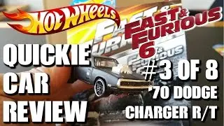 3/8 FAST & FURIOUS - '70 DODGE CHARGER R/T Quickie Car Review Hot Wheels Walmart Exclusive