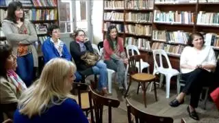 Presentación del libro de la escritora Andrea Milano en biblioteca Almafuerte.