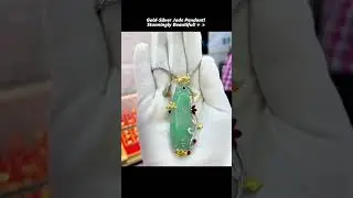 Jade gold and silver jewelry #jewelry #24kgold #asmr #silver #jade
